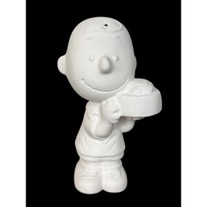 Peanuts Charlie Brown Ceramic Bisque Unpainted Figurine DIY Craft 5.5 Inch